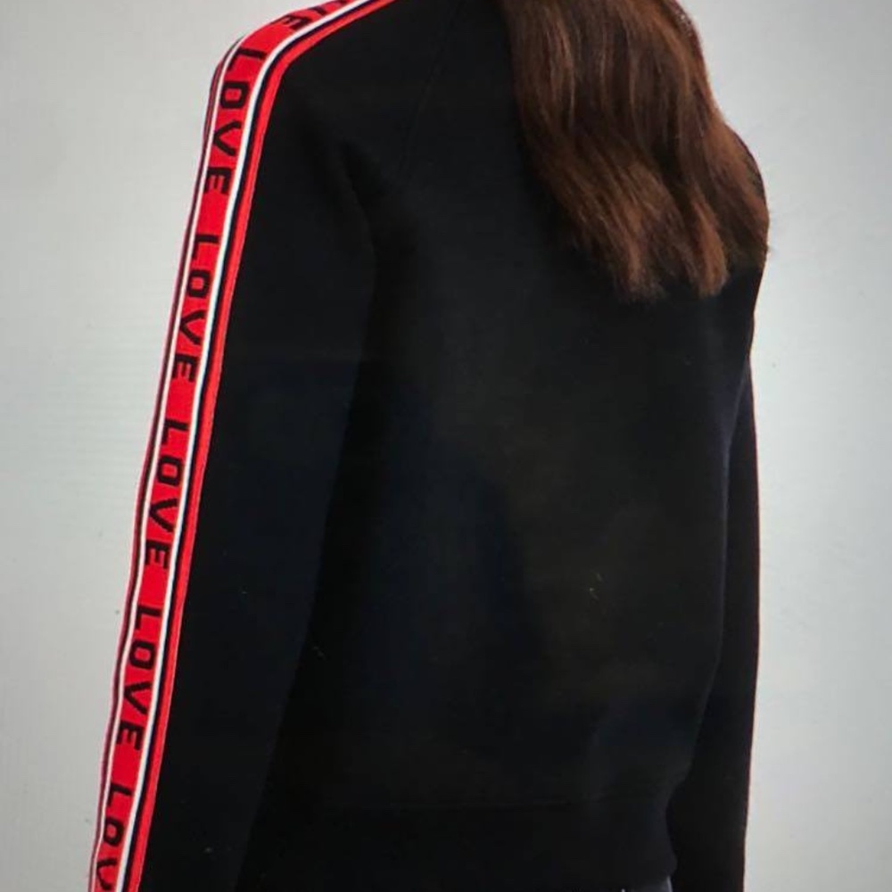 S Maje Sandro Toska Love Stripe Sweatshirt Bloomie - Picture 2 of 12